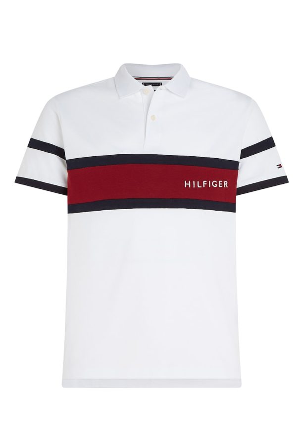 Тениска от органичен памук с яка и лого Tommy Hilfiger