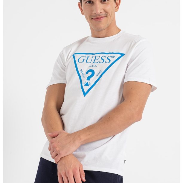 Тениска по тялото с лого GUESS JEANS