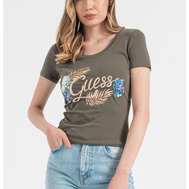 Тениска по тялото с лого GUESS JEANS