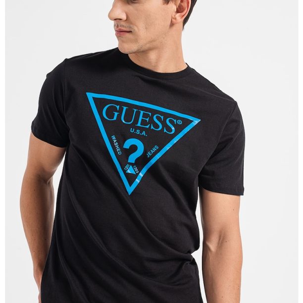 Тениска по тялото с лого GUESS JEANS