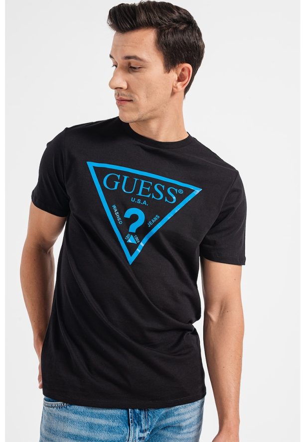 Тениска по тялото с лого GUESS JEANS