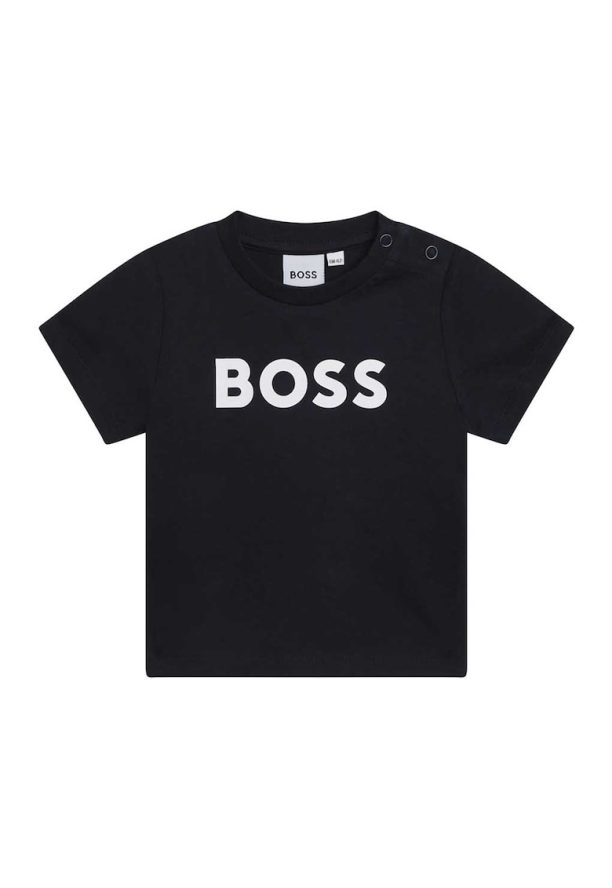 Тениска с контрастно лого BOSS Kidswear