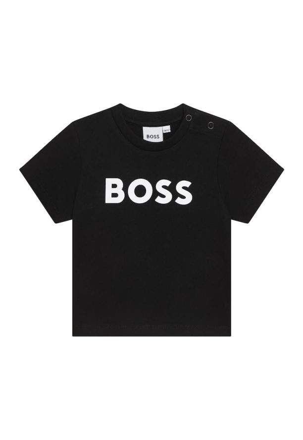 Тениска с контрастно лого BOSS Kidswear