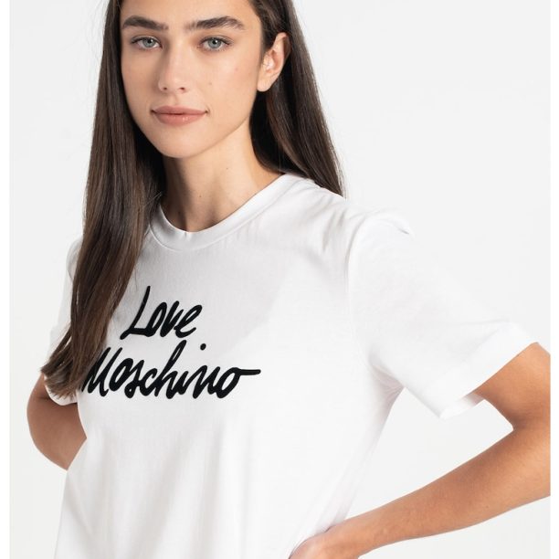 Тениска с контрастно лого Love Moschino