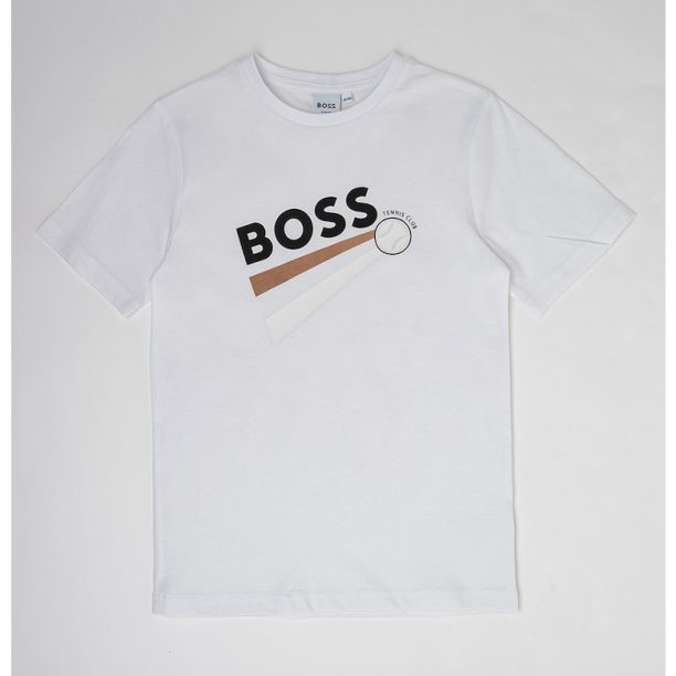 Тениска с лого BOSS Kidswear