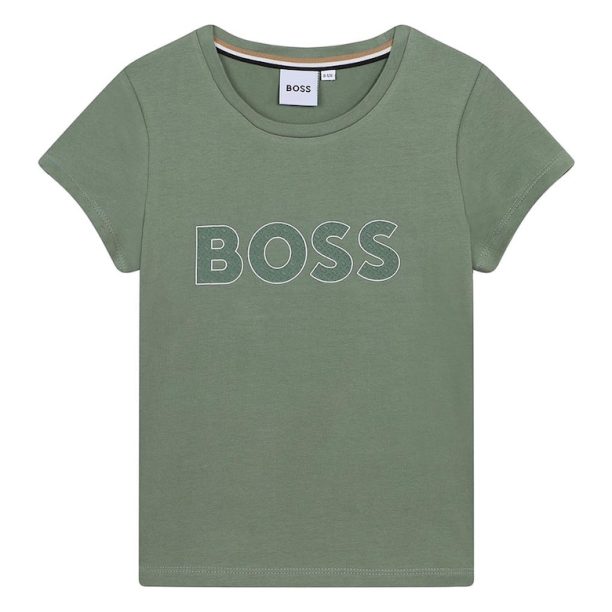 Тениска с лого BOSS Kidswear