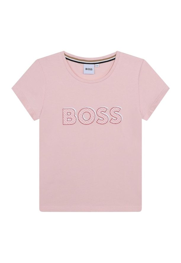 Тениска с лого BOSS Kidswear