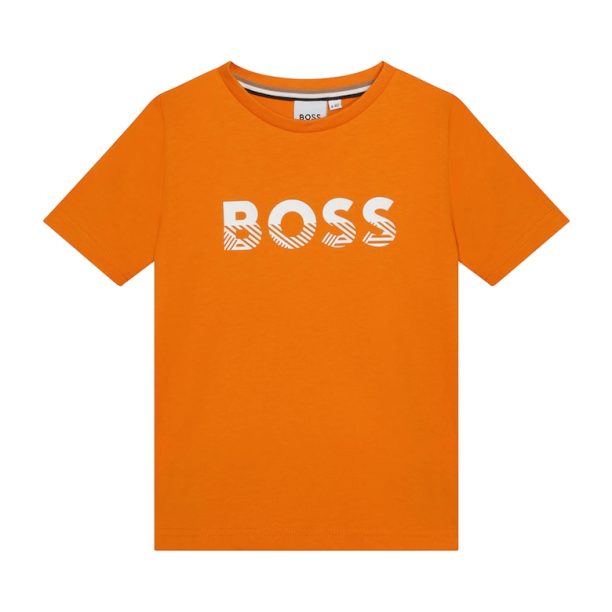 Тениска с лого BOSS Kidswear