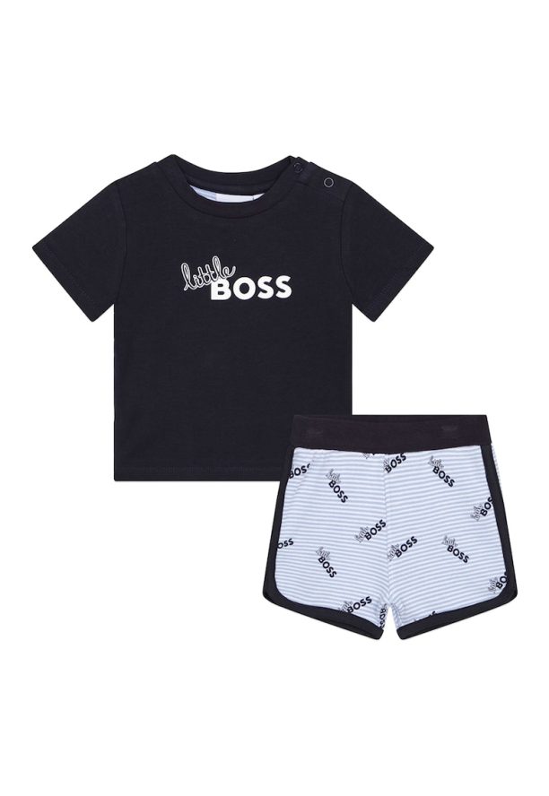 Тениска с лого и къс панталон - 2 части BOSS Kidswear