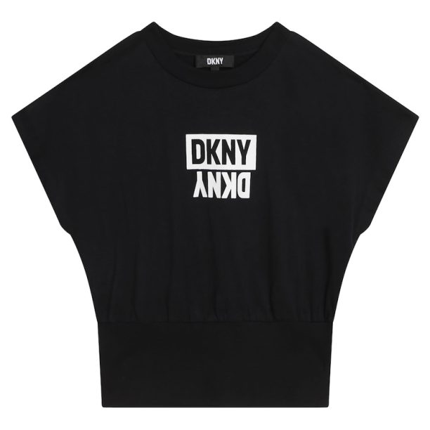 Тениска с лого и ръкави тип прилеп DKNY