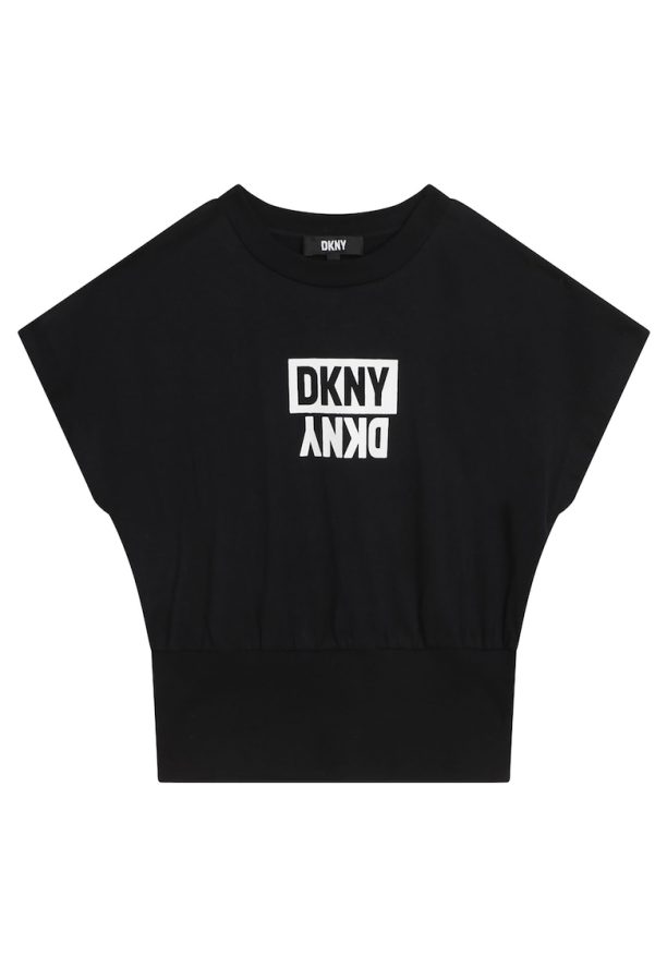 Тениска с лого и ръкави тип прилеп DKNY