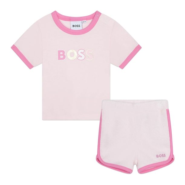 Тениска с лого къс панталон - 2 части BOSS Kidswear