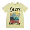 Тениска с овално деколте и бродирано лого GUESS JEANS