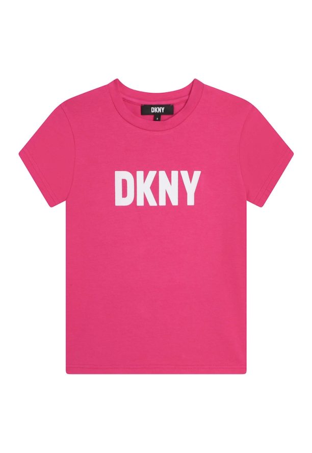 Тениска с овално деколте и десен с лого DKNY