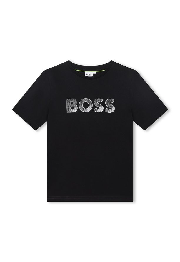 Тениска с овално деколте и лого BOSS Kidswear