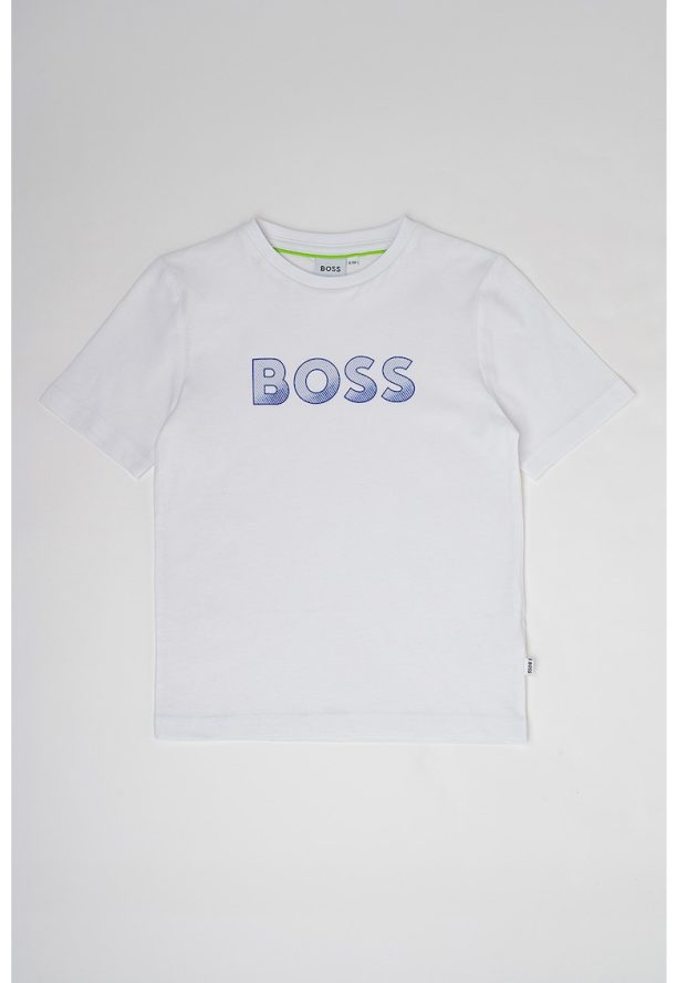 Тениска с овално деколте и лого BOSS Kidswear