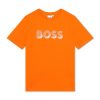 Тениска с овално деколте и лого BOSS Kidswear