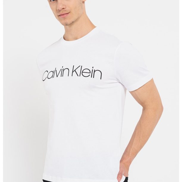 Тениска с овално деколте и лого CALVIN KLEIN