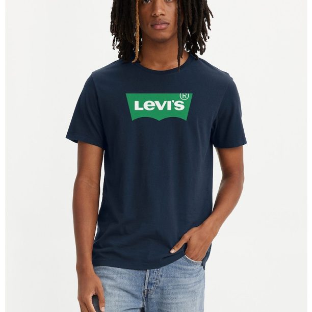 Тениска с овално деколте и лого Levis