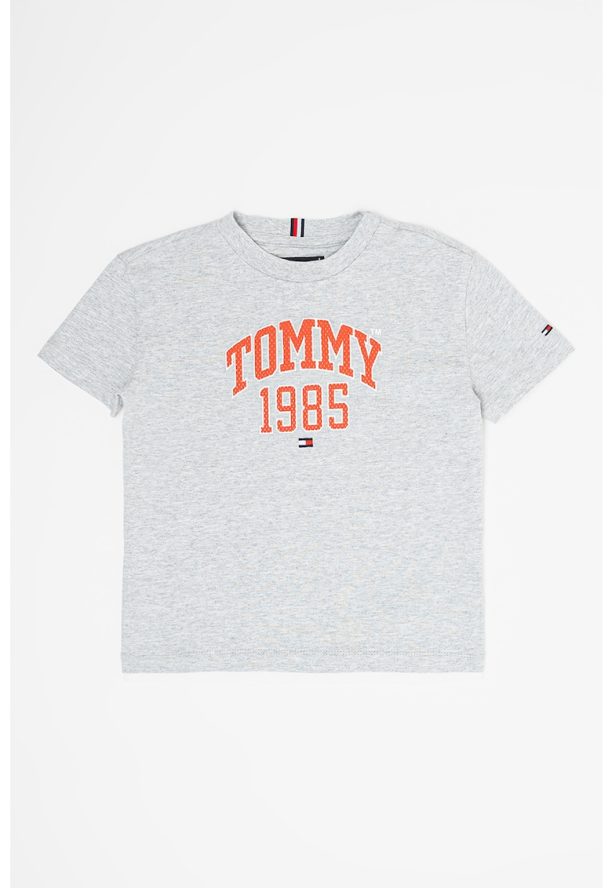 Тениска с овално деколте и лого Tommy Hilfiger