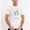 Тениска с овално деколте и пришито лого ARMANI EXCHANGE