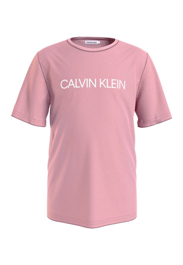 Тениска с органичен памук с лого CALVIN KLEIN