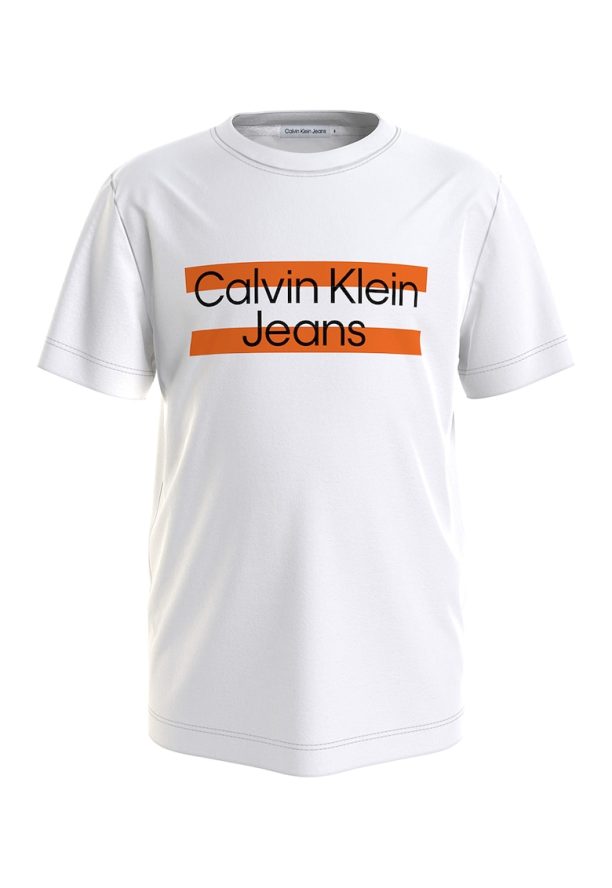 Тениска с органичен памук с лого CALVIN KLEIN