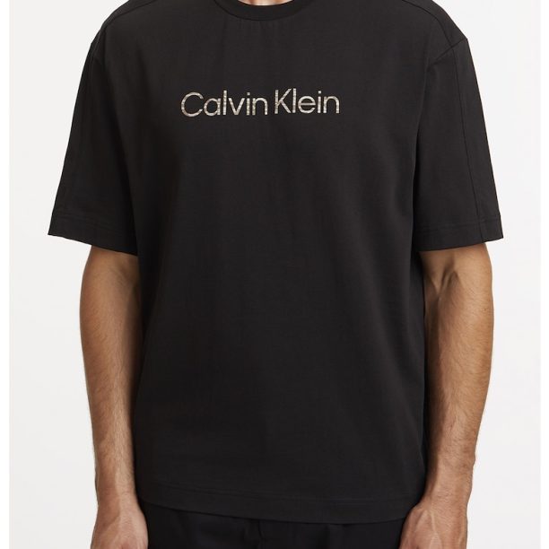 Тениска с органичен памук с лого CALVIN KLEIN