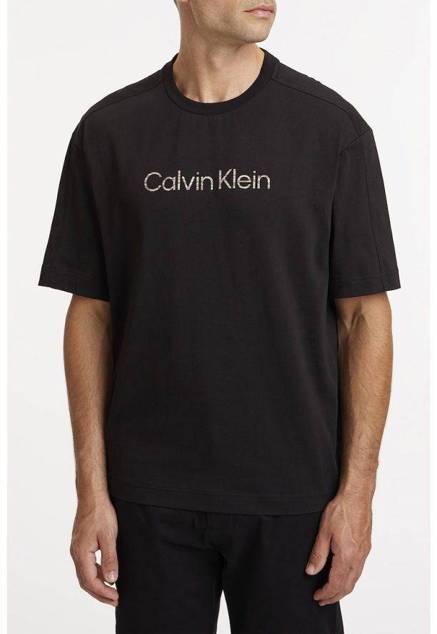 Тениска с органичен памук с лого CALVIN KLEIN