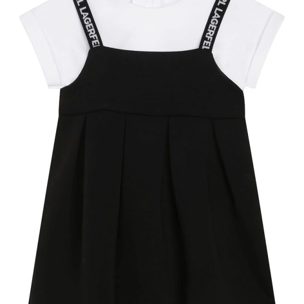 Тениска с памук и рокля - 2 части KARL LAGERFELD KIDS