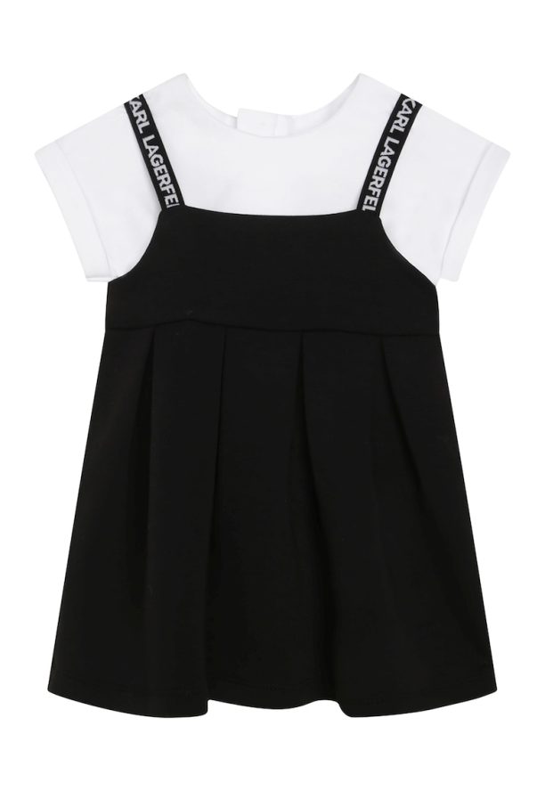 Тениска с памук и рокля - 2 части KARL LAGERFELD KIDS