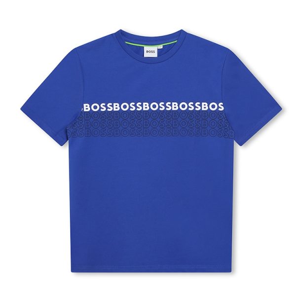 Тениска с принт BOSS Kidswear