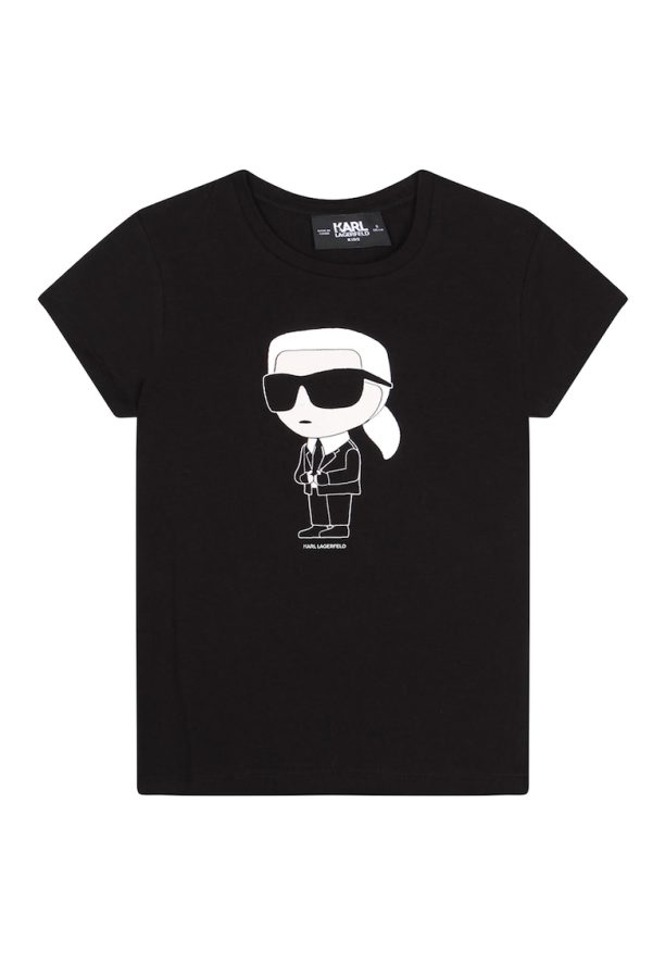 Тениска с фигурална щампа KARL LAGERFELD KIDS