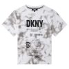 Тениска с хоризонтален меланж DKNY