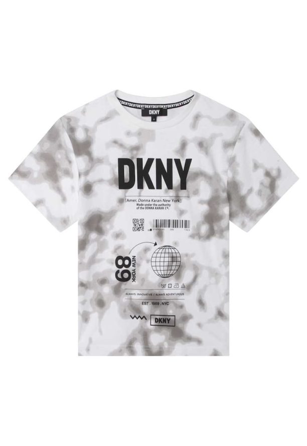 Тениска с хоризонтален меланж DKNY