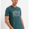 Тениска с шпиц и лого ARMANI EXCHANGE