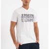 Тениска с шпиц и лого ARMANI EXCHANGE