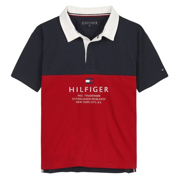 Тениска с яка и лого Tommy Hilfiger