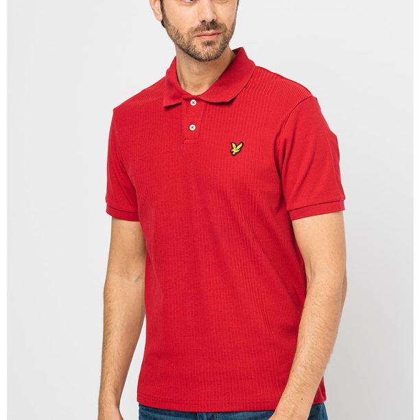 Тениска с яка и лого отпред Lyle  Scott