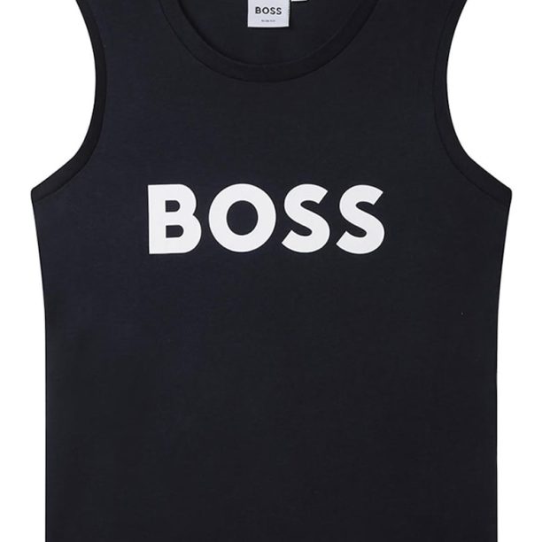 Топ с изрязан гръб и лого BOSS Kidswear