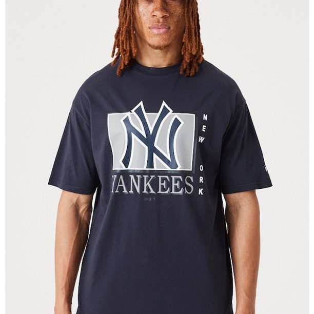 Уголемена тениска New York Yankees с паднали ръкави New Era