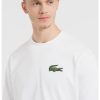 Унисекс тениска с овално деколте и лого Lacoste