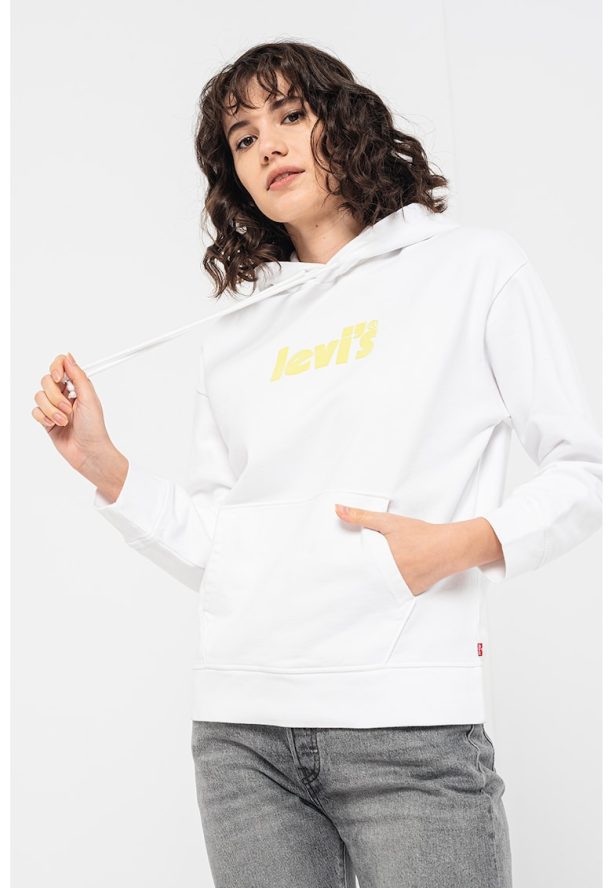 Худи с джоб кенгуру и лого Levis