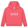 Худи с лого и паднали ръкави BOSS Kidswear