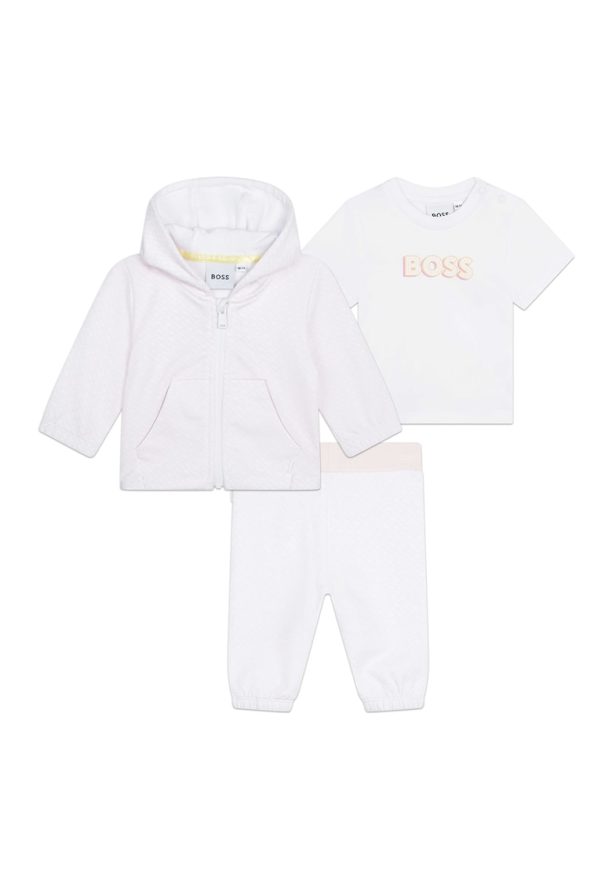 Худи с лого - тениска и спортен панталон - 3 части BOSS Kidswear