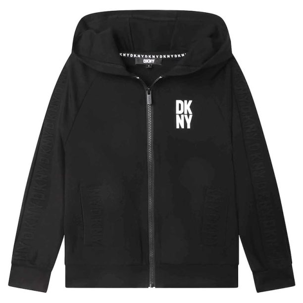 Худи с цип и лого DKNY