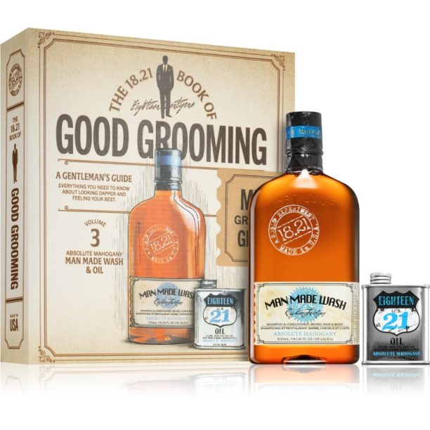 18.21 Man Made Book of Good Grooming Volume 3 подаръчен комплект Absolute Mahogany (за мъже)