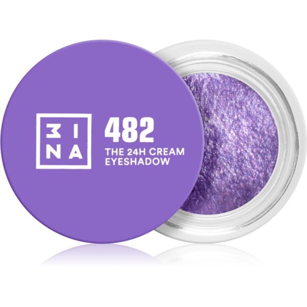 3INA The 24H Cream Eyeshadow кремави сенки са очи цвят 482 - Purple 3 мл.