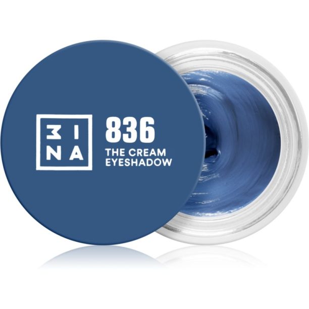 3INA The 24H Cream Eyeshadow кремави сенки са очи цвят 836 Dark blue 3 мл. на ниска цена