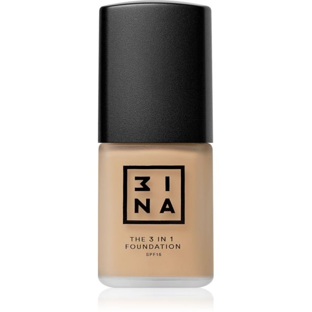 3INA The 3 in 1 Foundation дълготраен фон дьо тен SPF 15 цвят 204 30 мл.